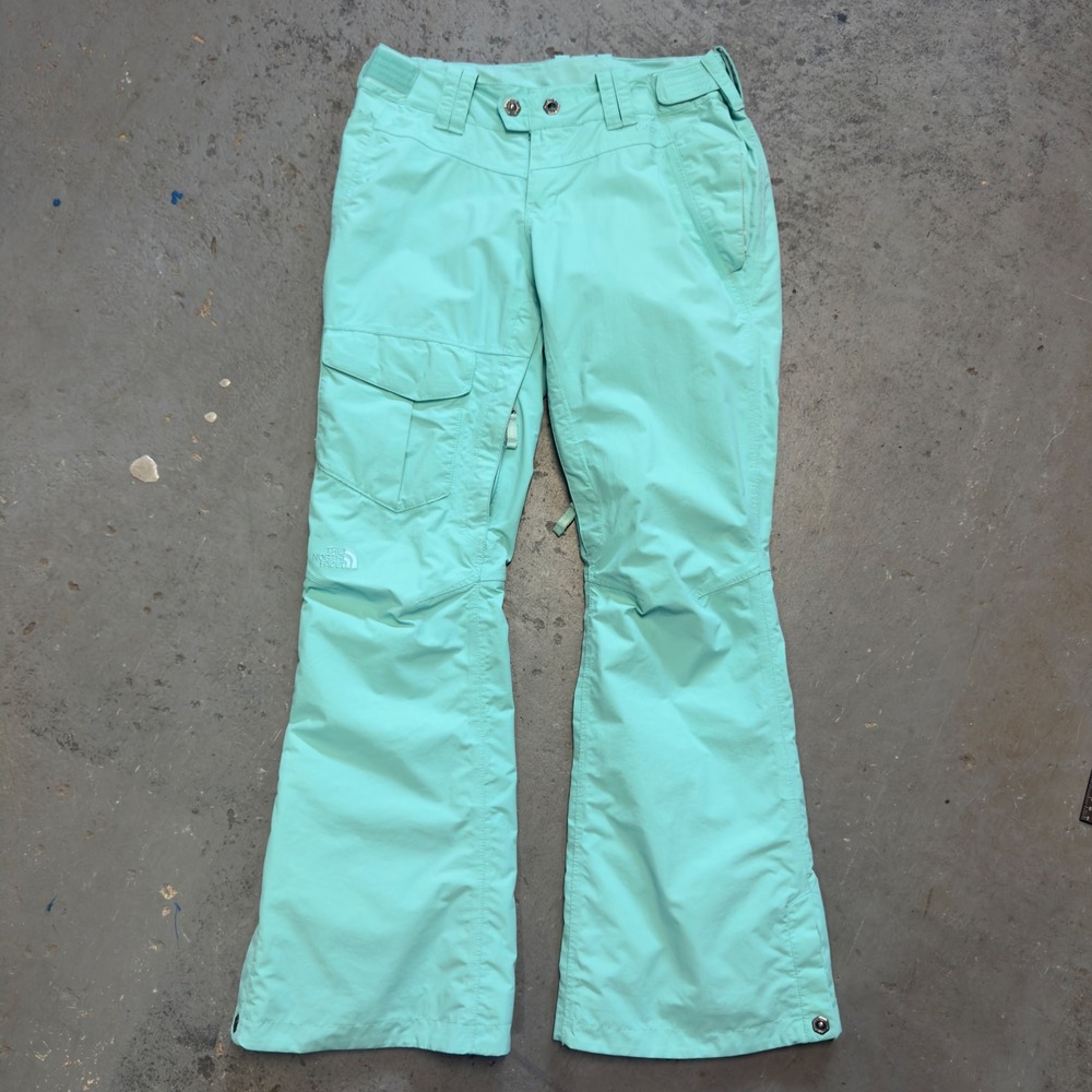 The North Face HyVent Snow Pants Womens Medium Mint Green Ski Snowboard Cargo